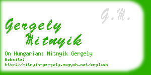 gergely mitnyik business card